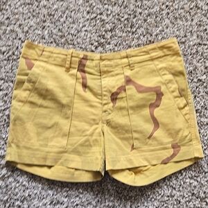 Yellow Camouflage Women's Shorts